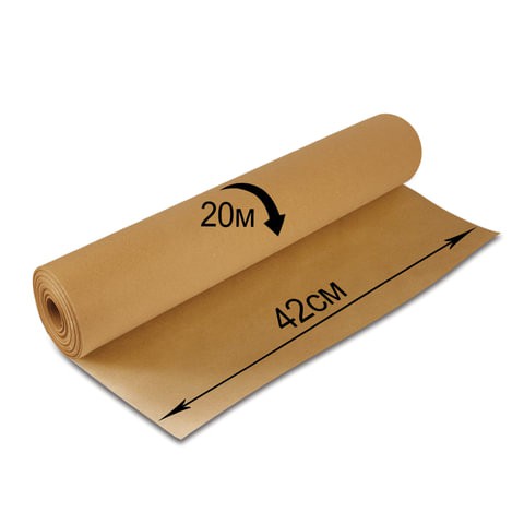 Крафт-бумага в рулоне Brauberg Марка А 420 мм x 20 м, 78 г/м2 440144 цена за 3 шт , 